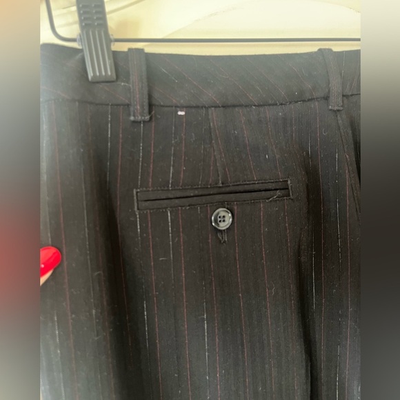 Worthington Black with Pinstripes Dressy Trouser Pants Wide Leg Women’s Size 4 - Picture 3 of 14